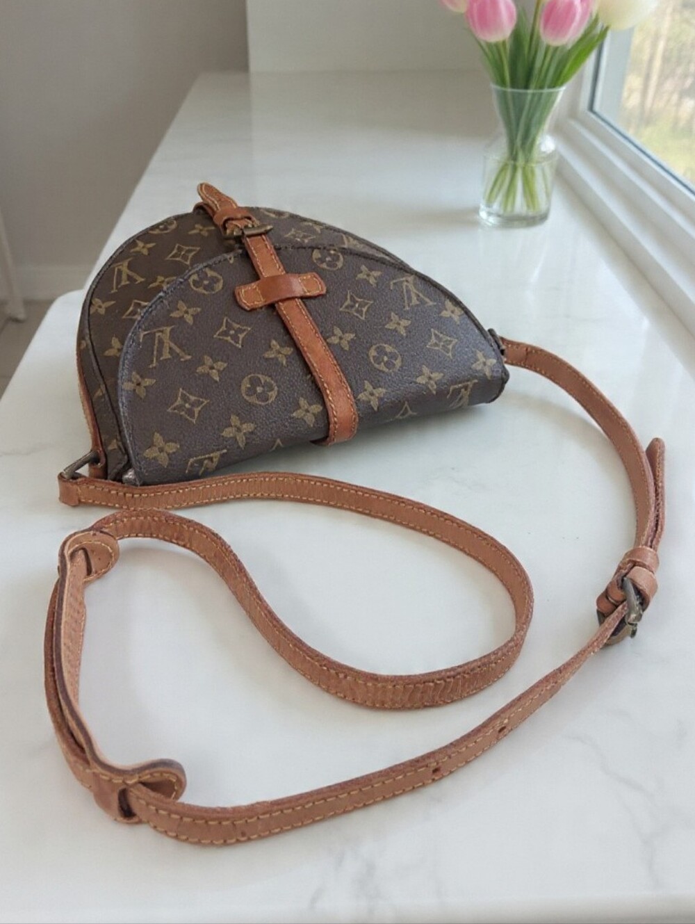 Louis Vuitton Chantilly MM Vintage 1990 Monogram Crossbody Bag💕 - Picture 9 of 15
